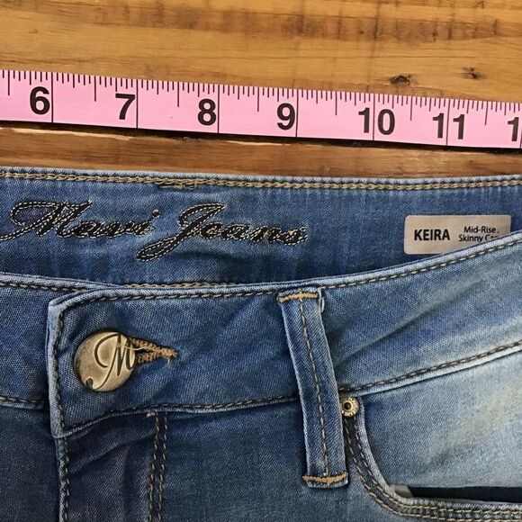 MAVI Keira jeans shorts size 28 mid-rise stretchy denim sexy boho shorts cut off - Picture 8 of 11